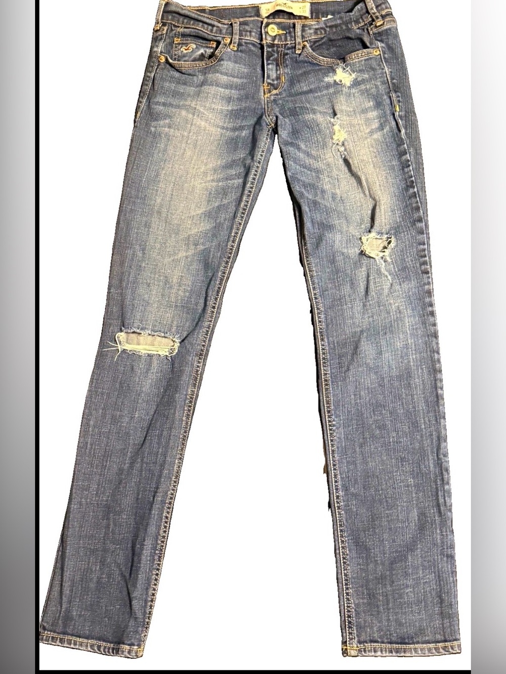 Hollister Y2K Low Rise skinny Distressed Jeans 5R 27x33 Long